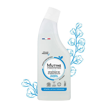 Gel WC Détartrant écologique Eucalyptus & Bergamote 750 mL Mutyne — face