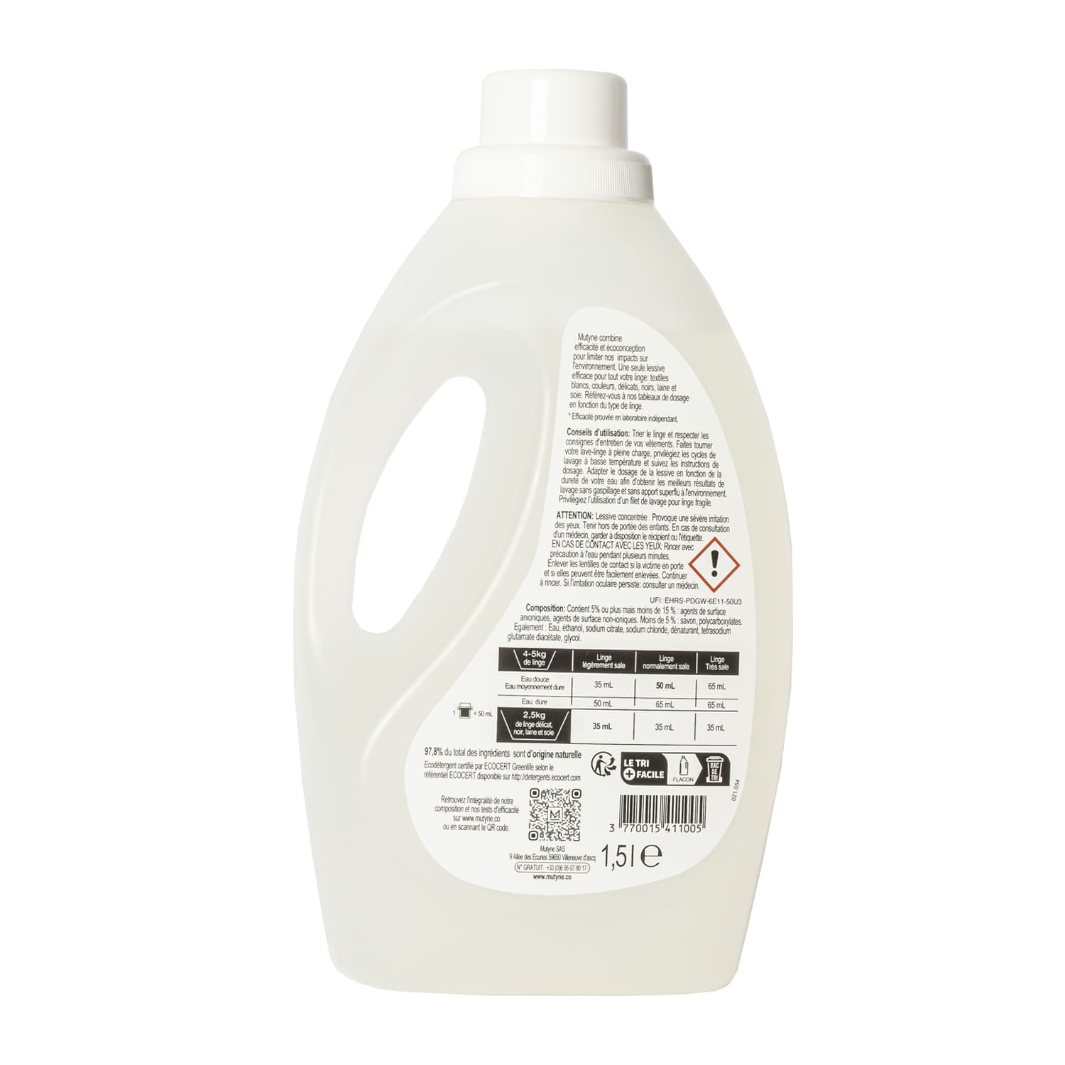 Le Chat Bébé Eco Efficace – Lessive Liquide Hypoallergénique – 30